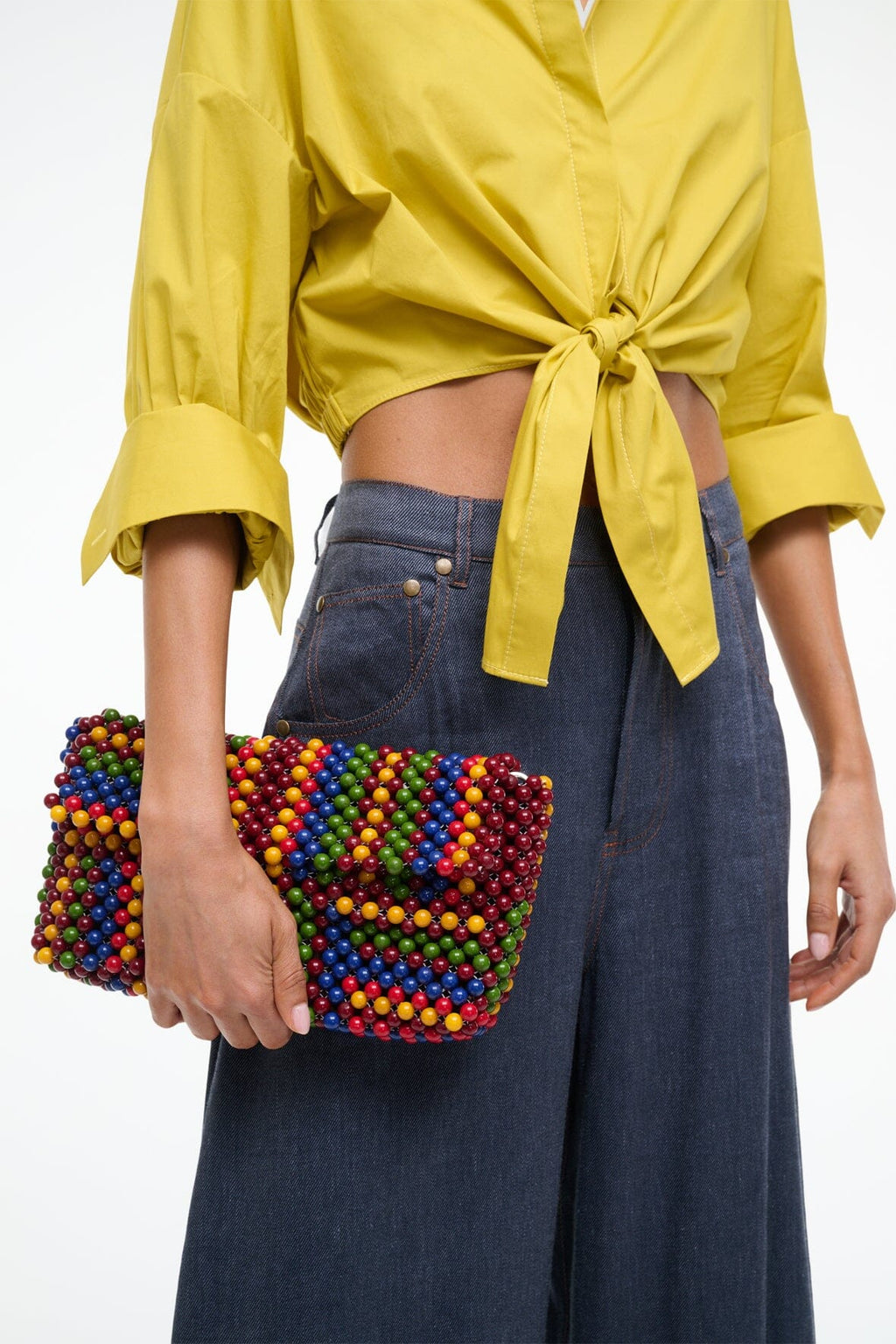 Staud Timmy Convertible Shoulder Bag - Jungle Stripe