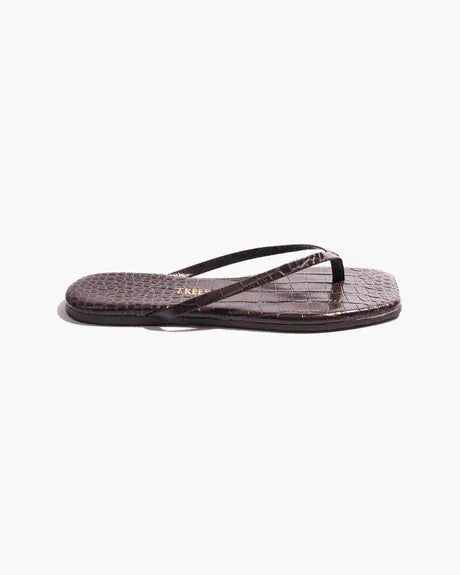 TKEES Lily Square Toe Croc Sandals