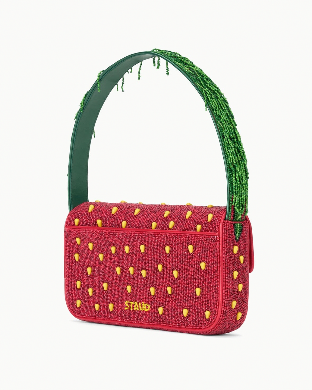 Staud Tommy Beaded Bag - Strawberry Dream