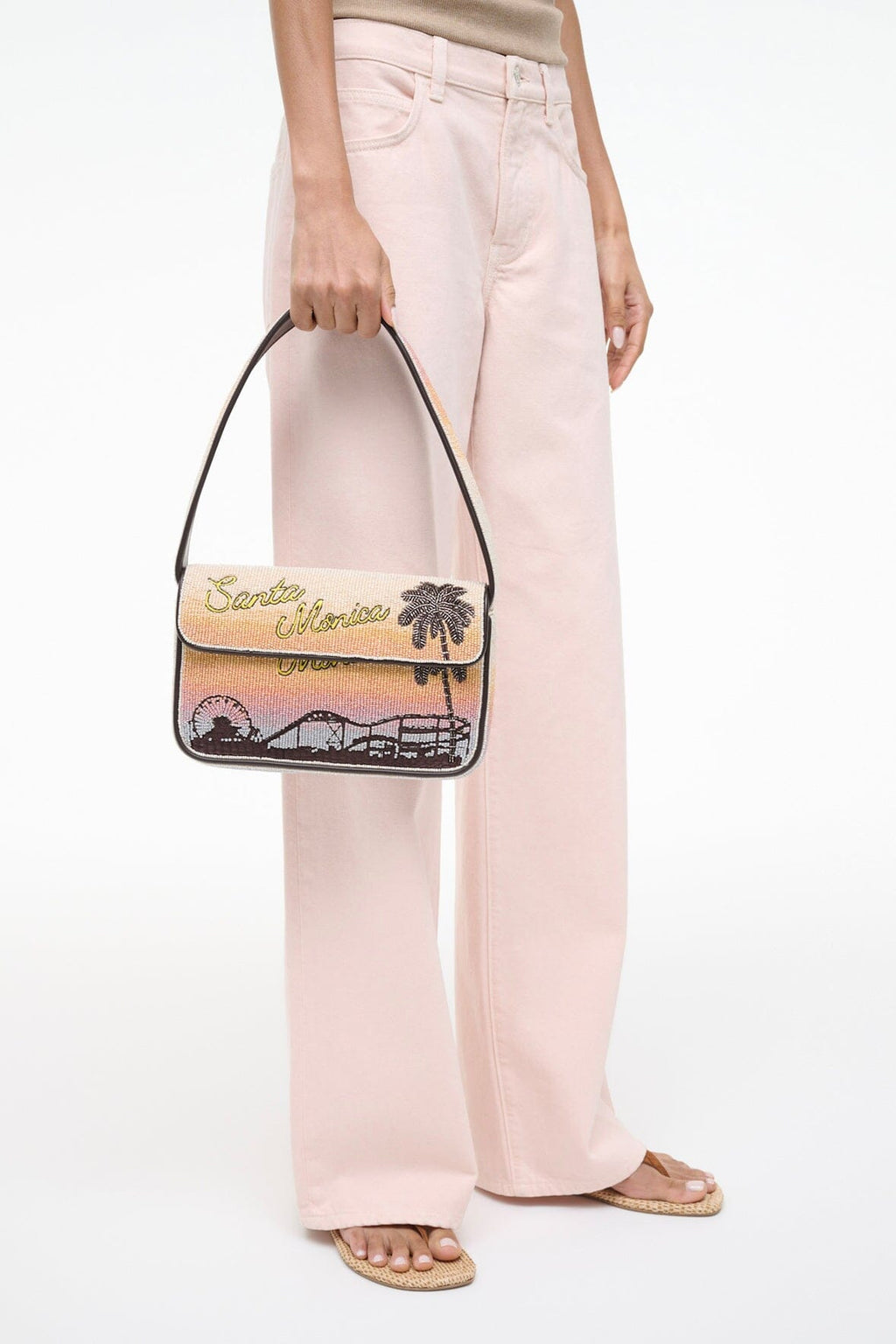 Staud Tommy Beaded Bag - Santa Monica Sunset