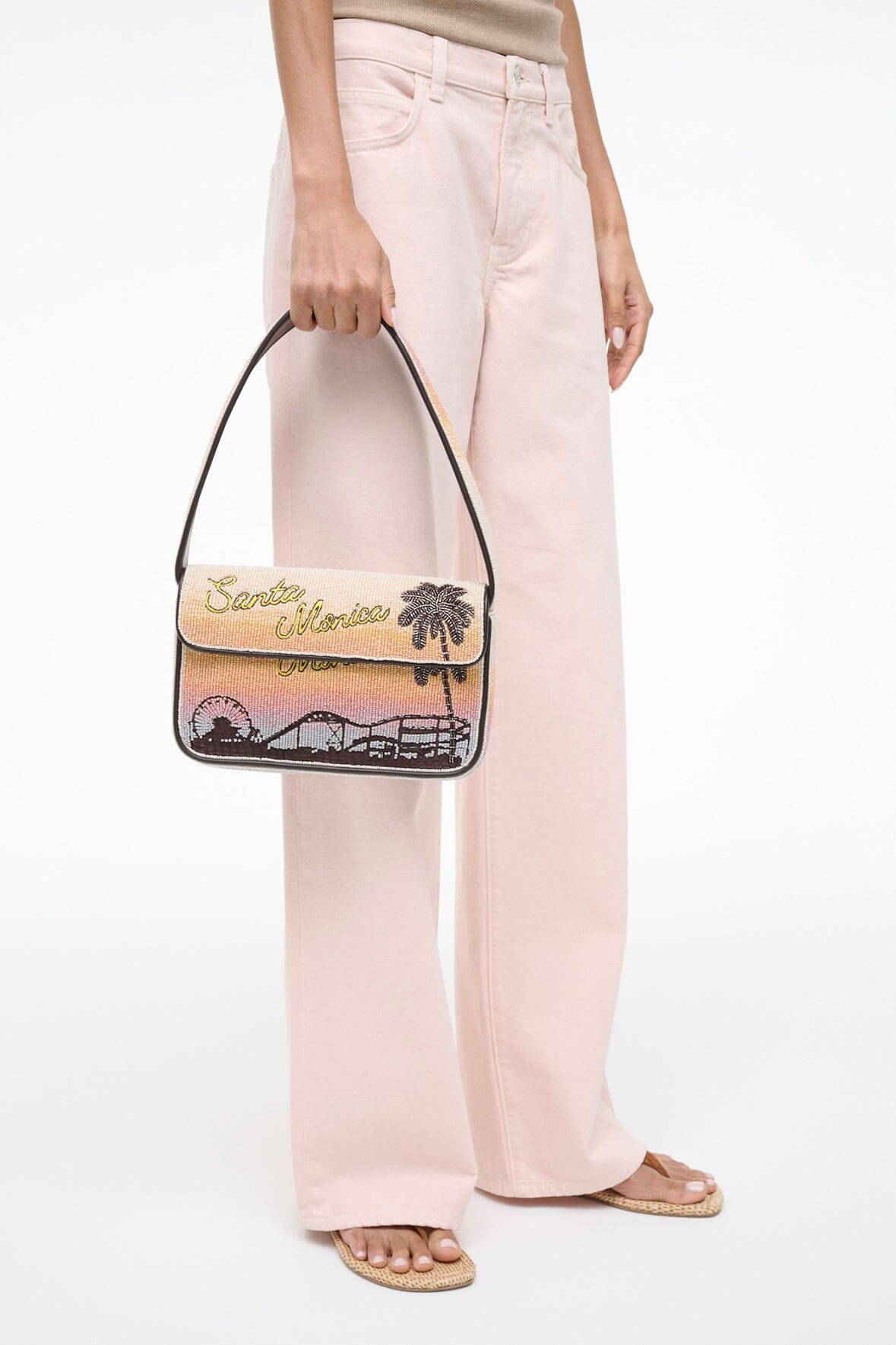 Staud Tommy Beaded Bag - Santa Monica Sunset