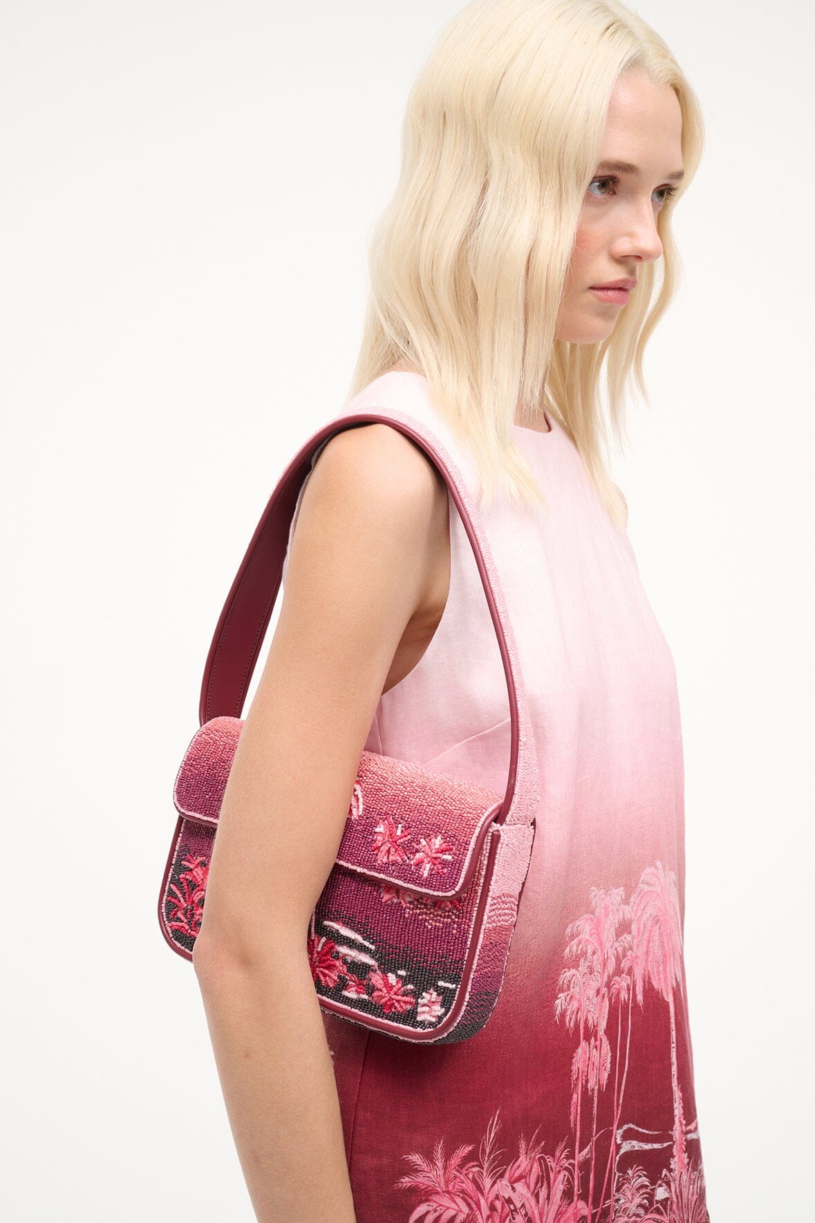 Staud Tommy Beaded Bag - California Clouds