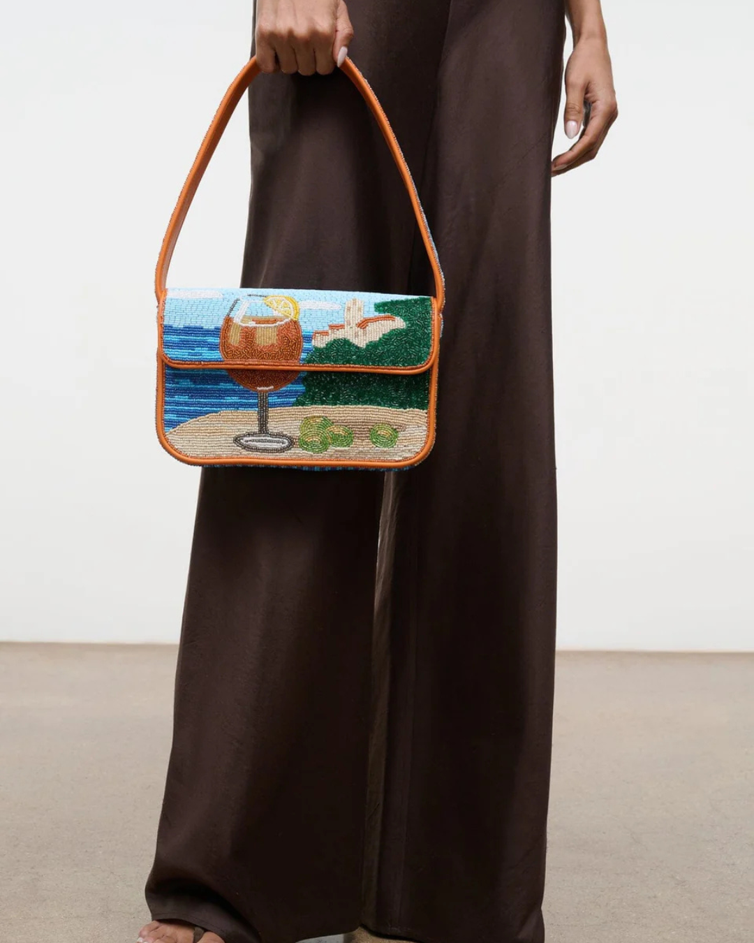 Staud Tommy Beaded Bag - Sunset Spritz