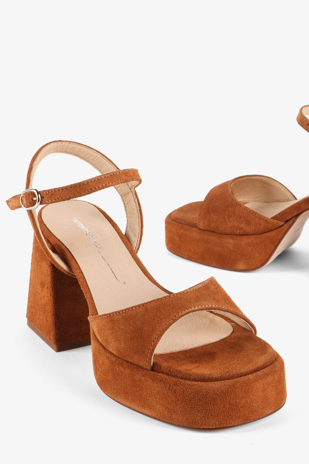 "INTENTIONALLY __________." Tune Platform Slingback Heel - Chestnut