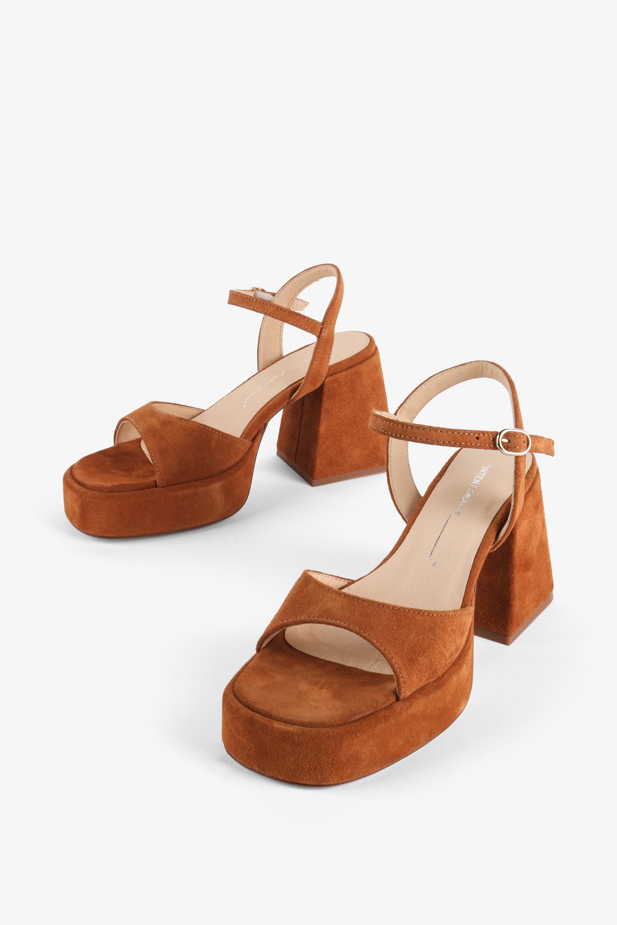 "INTENTIONALLY __________." Tune Platform Slingback Heel - Chestnut