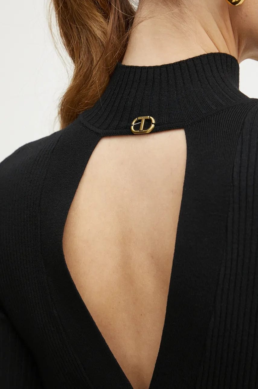 Twinset Chandail Dos Ouvert Top - Black