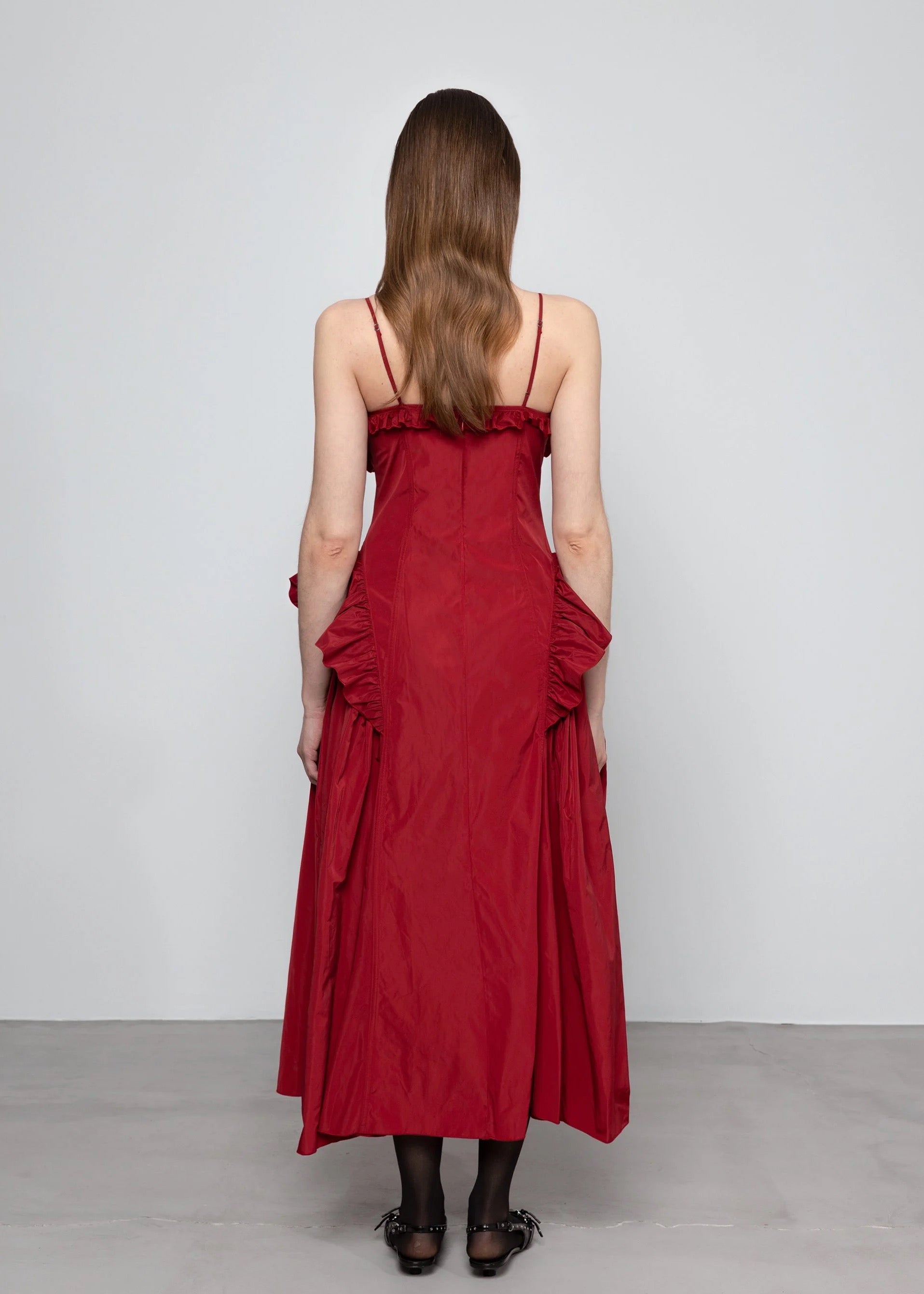 Esthé Taffeta Cut-out Slip Dress