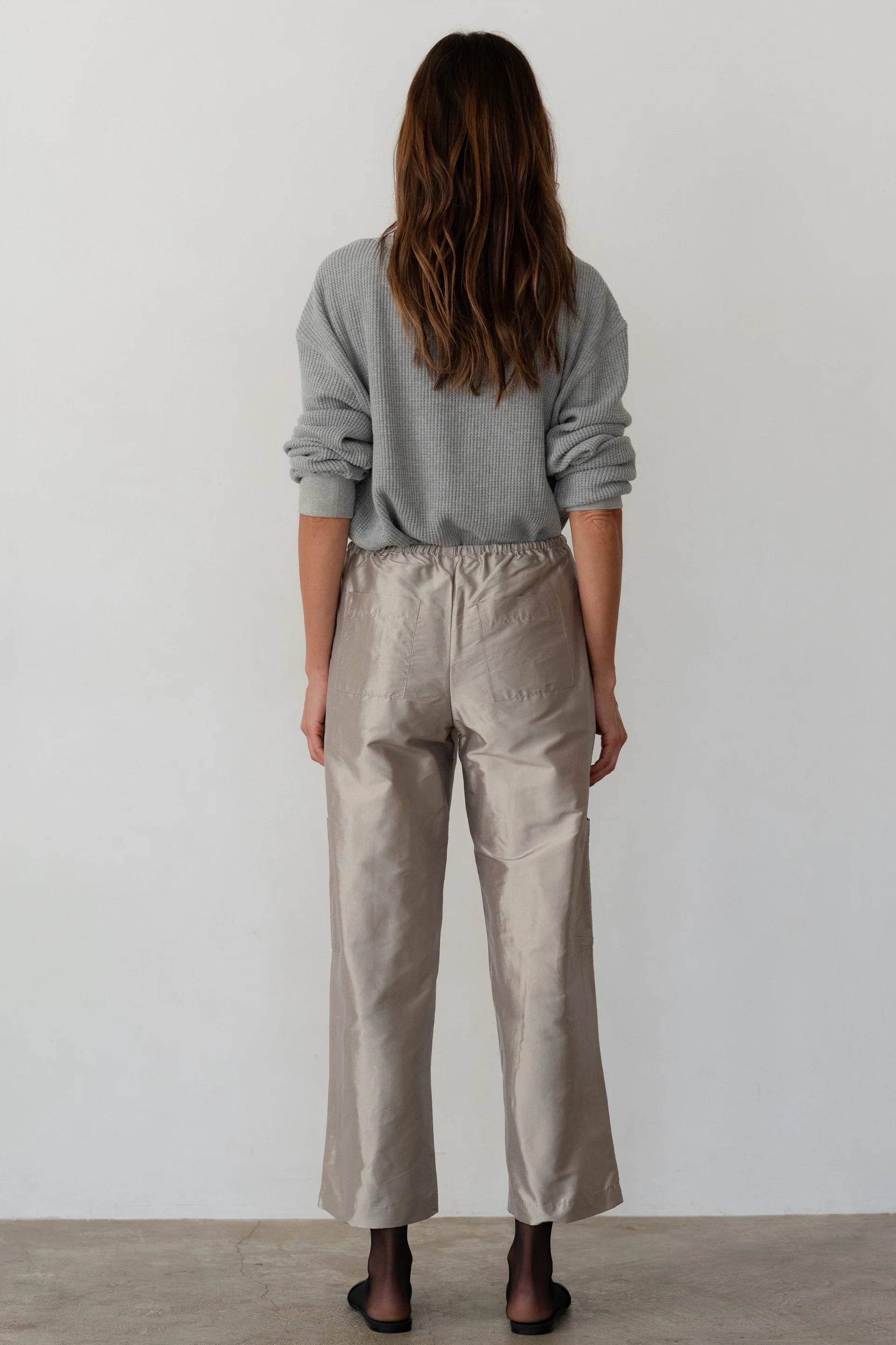 Donni. Taffeta Drawstring Cargo Pant