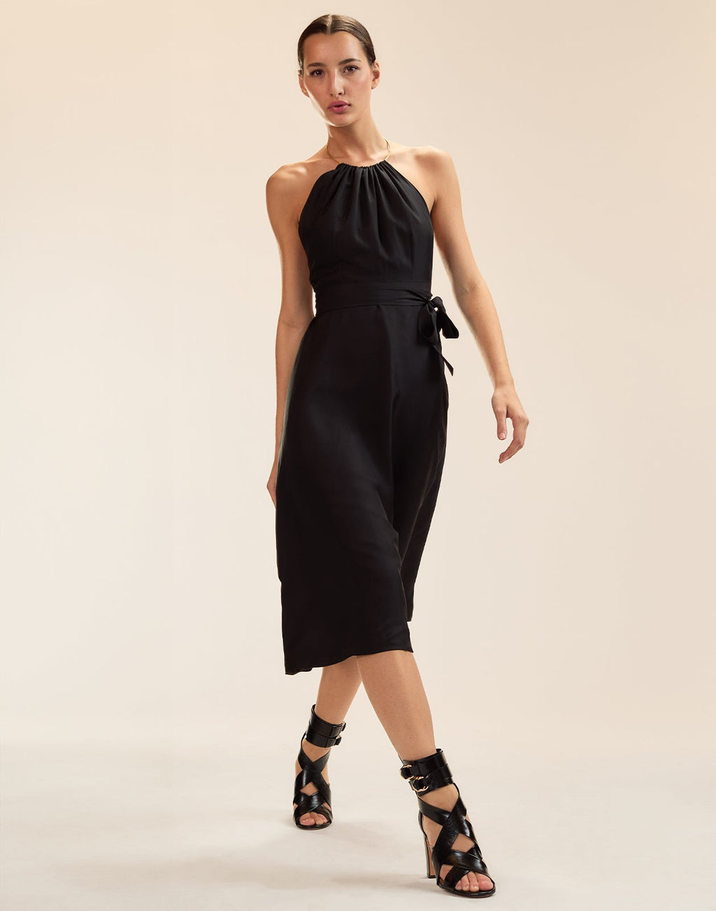Cynthia Rowley Talita Silk Wrap Dress - Black