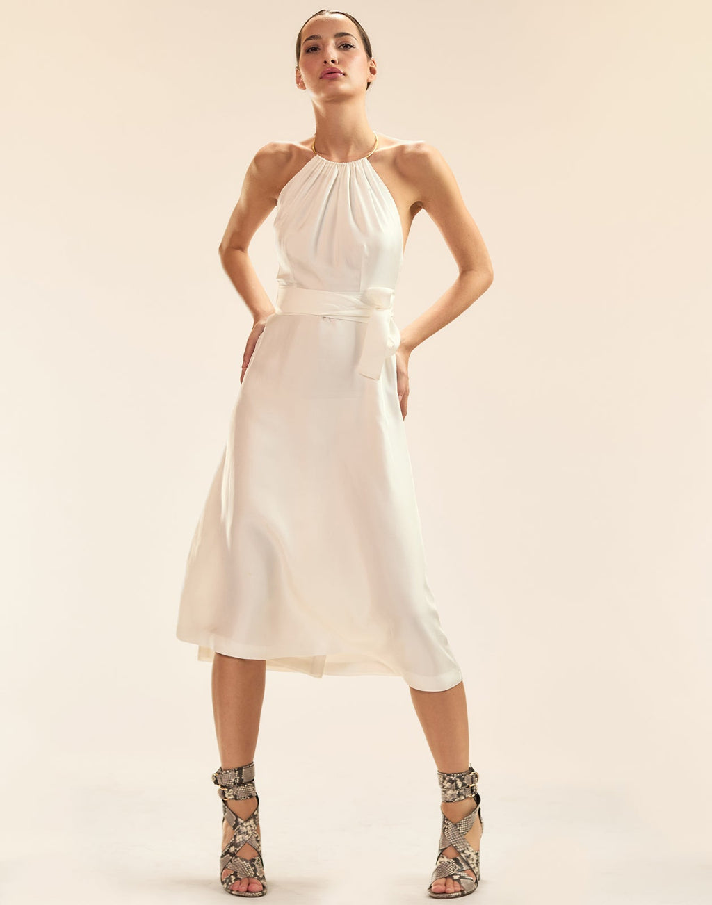 Cynthia Rowley Talita Silk Wrap Dress - White
