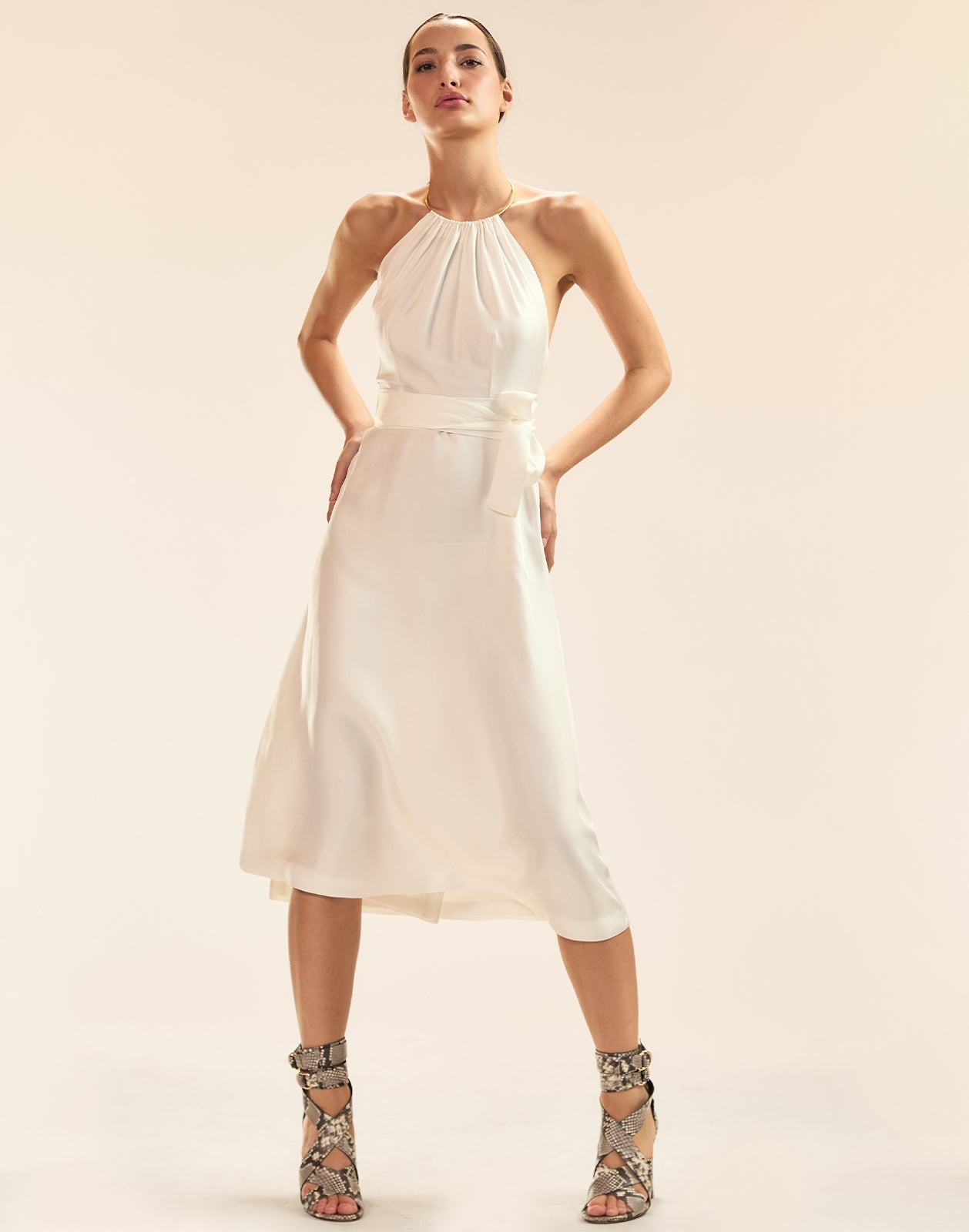 Cynthia Rowley Talita Silk Wrap Dress - White