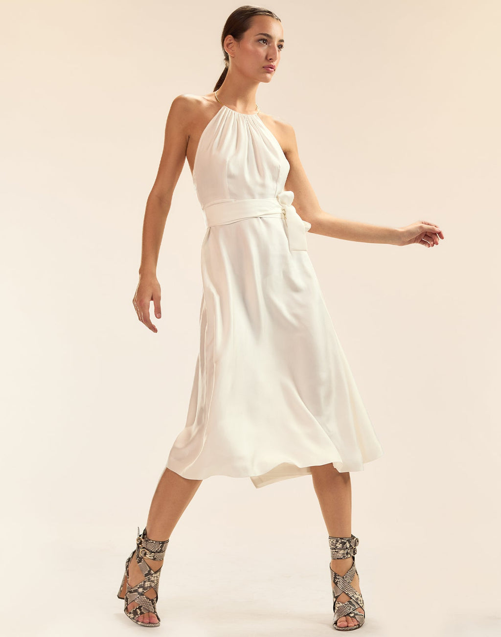 Cynthia Rowley Talita Silk Wrap Dress - White