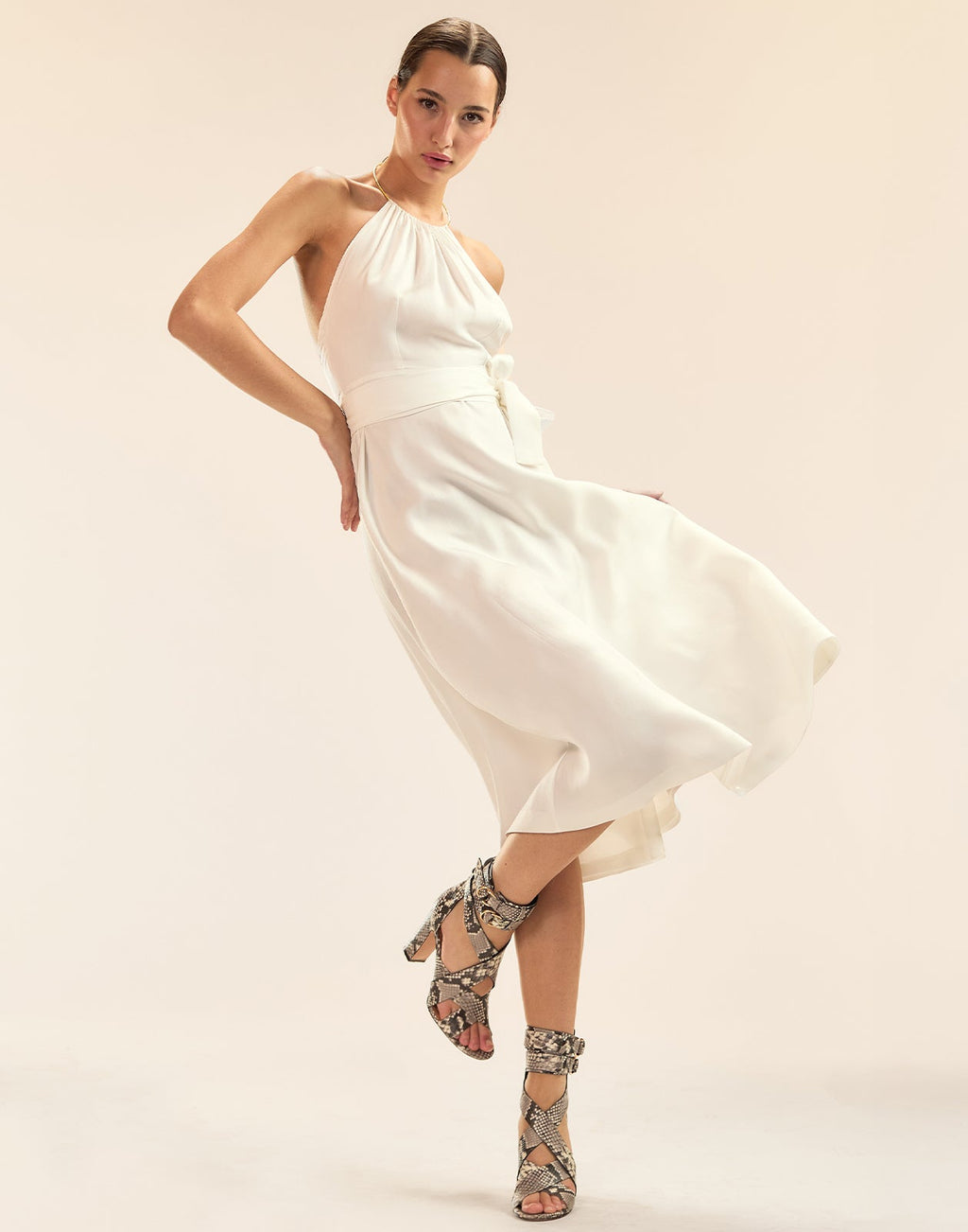 Cynthia Rowley Talita Silk Wrap Dress - White