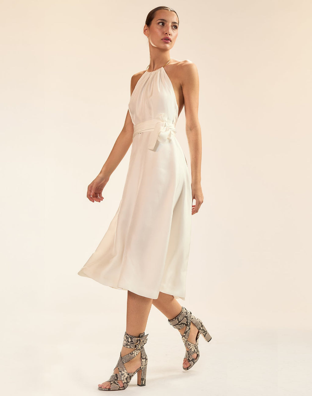 Cynthia Rowley Talita Silk Wrap Dress - White