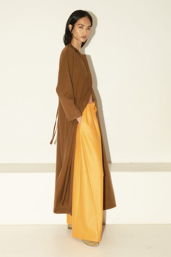 Datura Boiled Wool Judo Pants - Tangerine