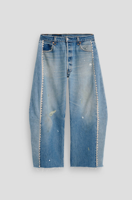B Sides Tattered Lace Vintage Lasso Jeans - Vintage Indigo