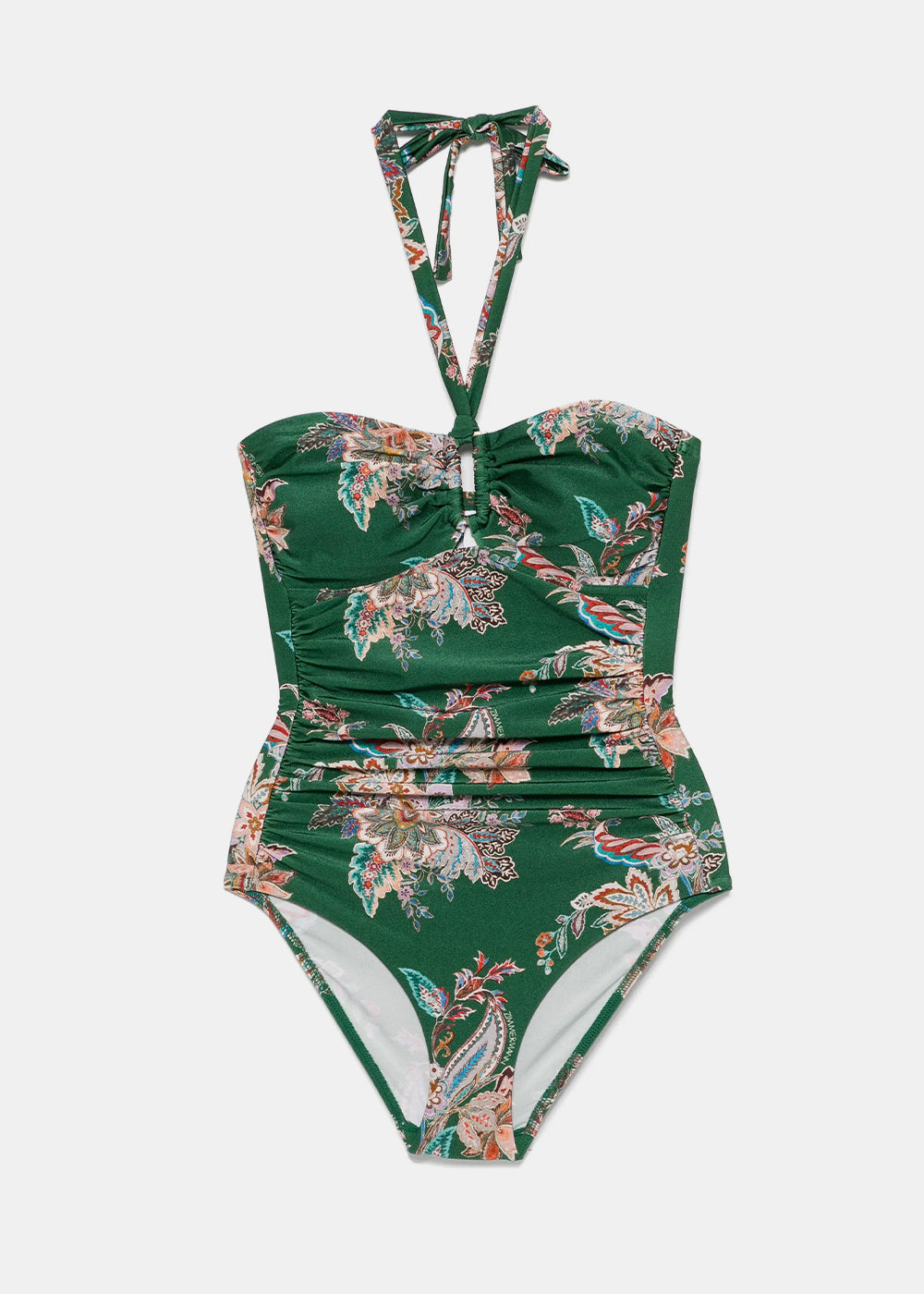 Zimmermann Rhiannon Wide Link Swimsuit - Teal Multi Paisley
