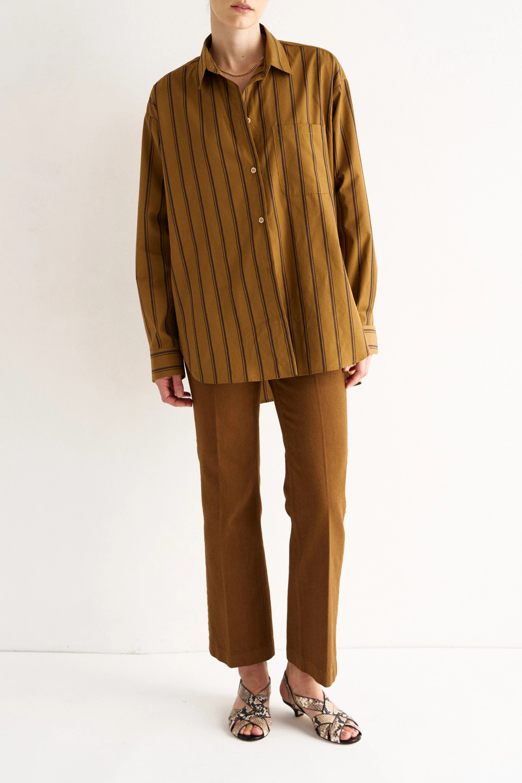 Jamie Haller The Essential Striped Shirt - Golden Rod