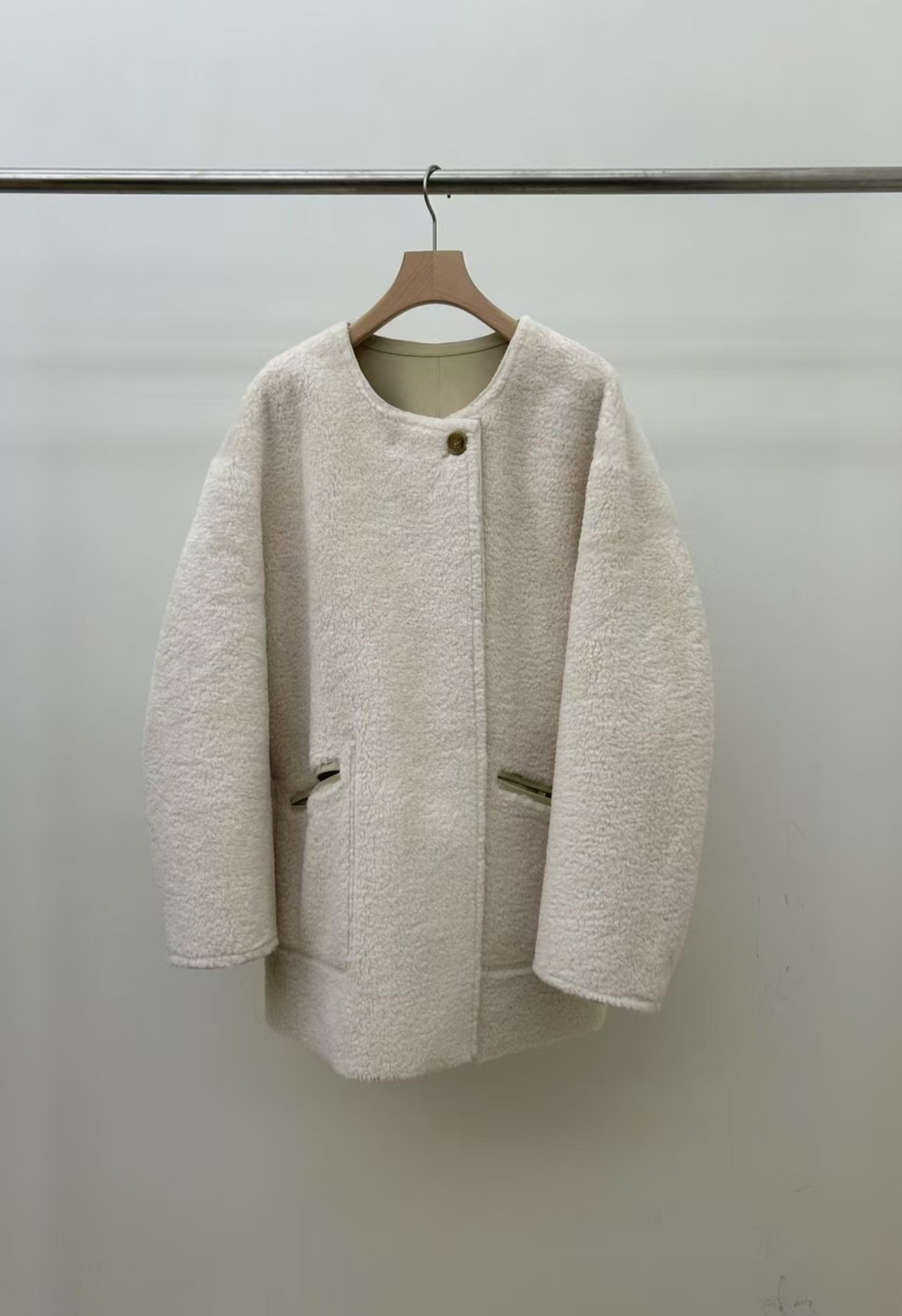 The NKC Store Rose Reversible Shearling Jacket