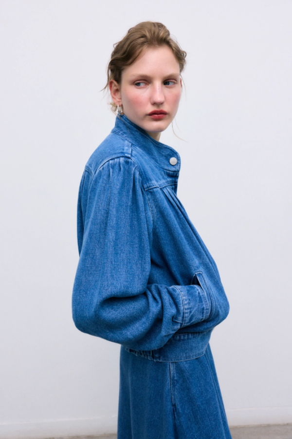 The New Society Tencel Jacket Mid Denim