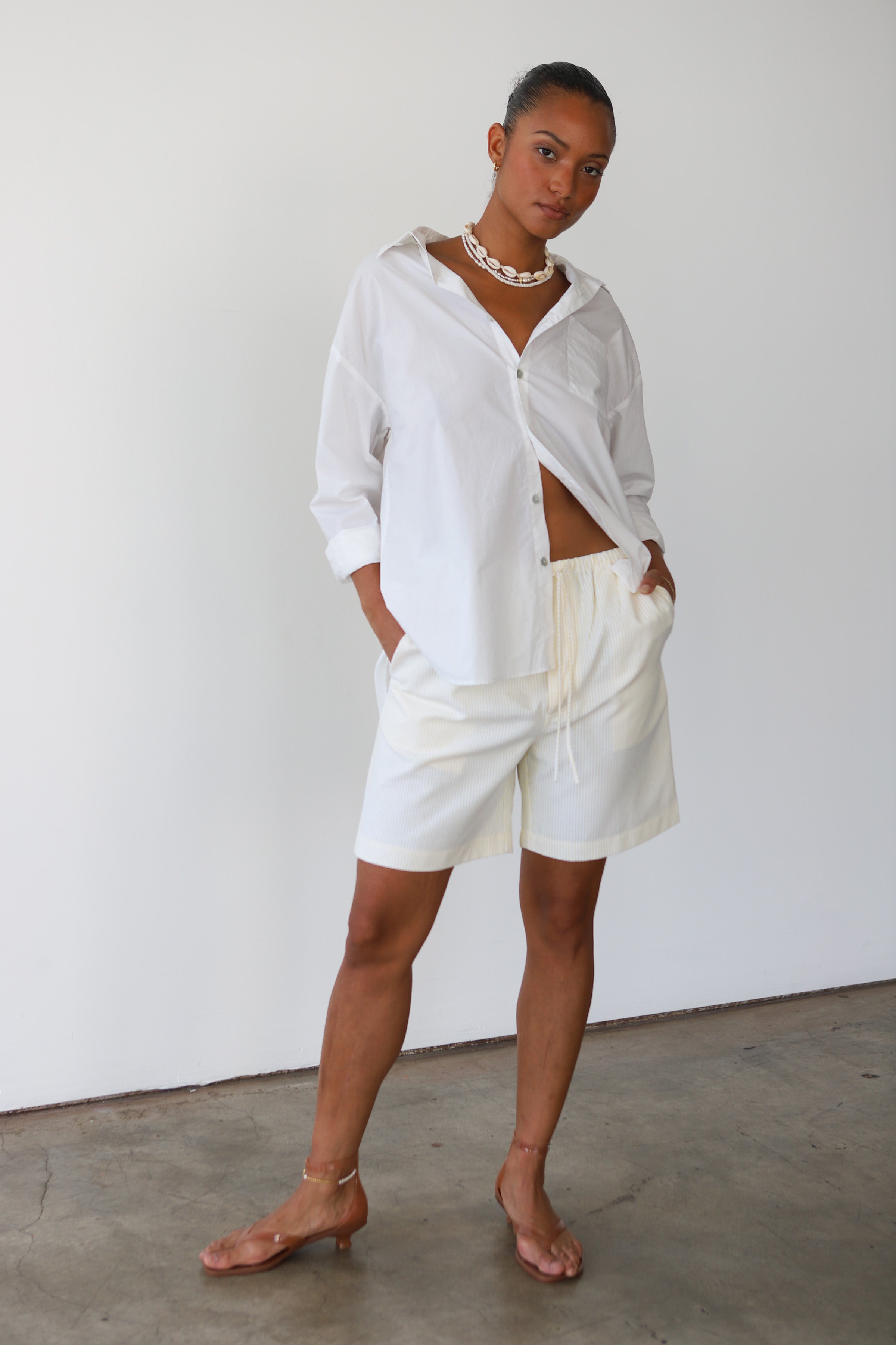 Be Idle Pinstripe Bermuda Short