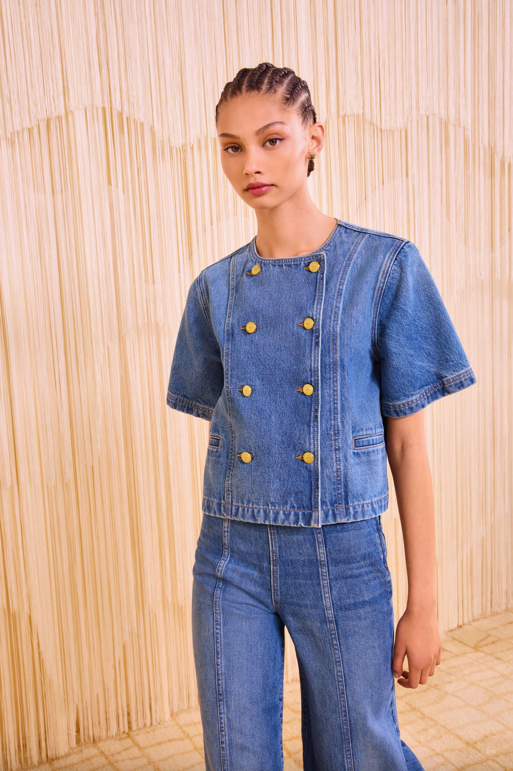 Ulla Johnson Serge Short Sleeve Jacket