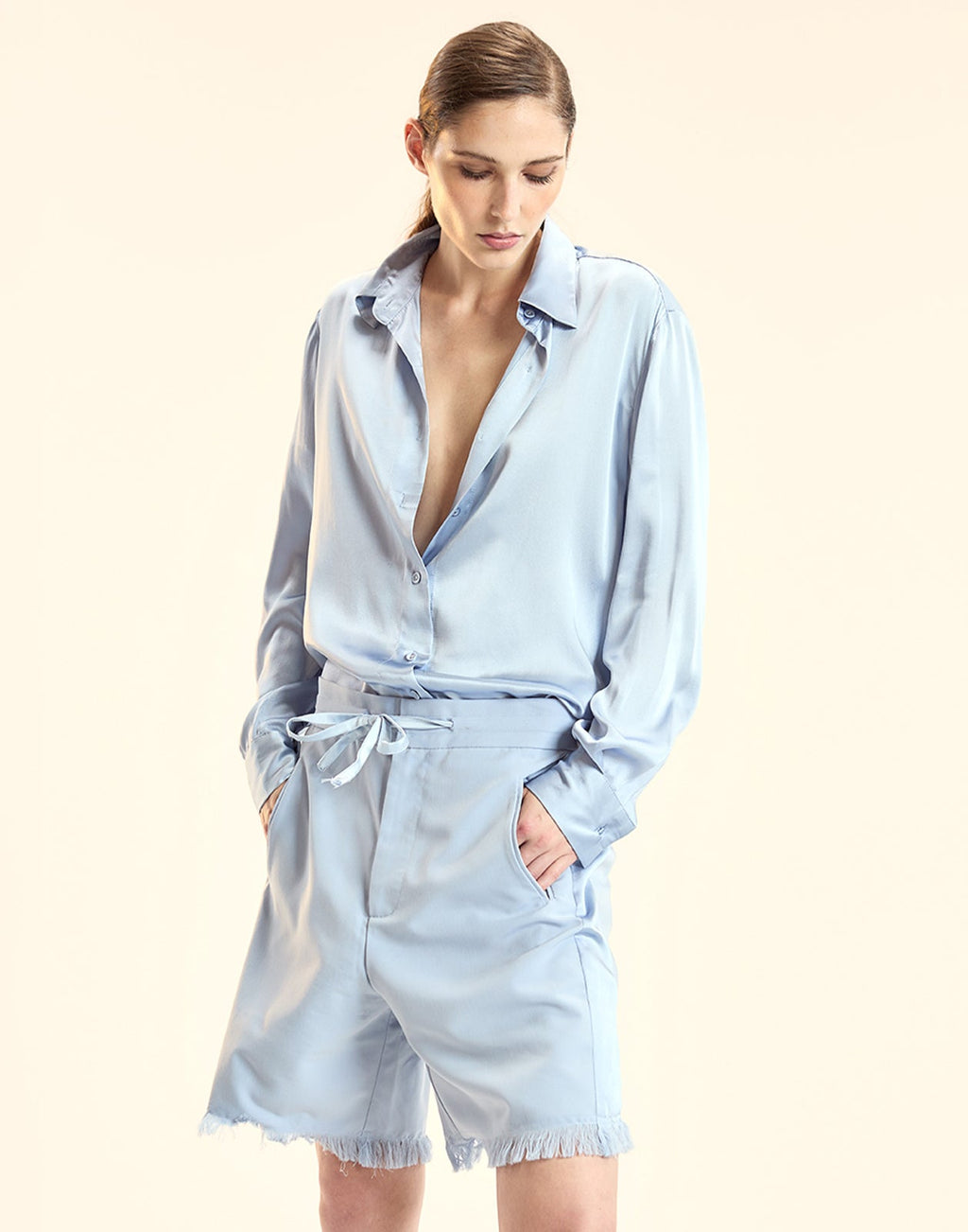 Cynthia Rowley Tux Short Shorts - Blue