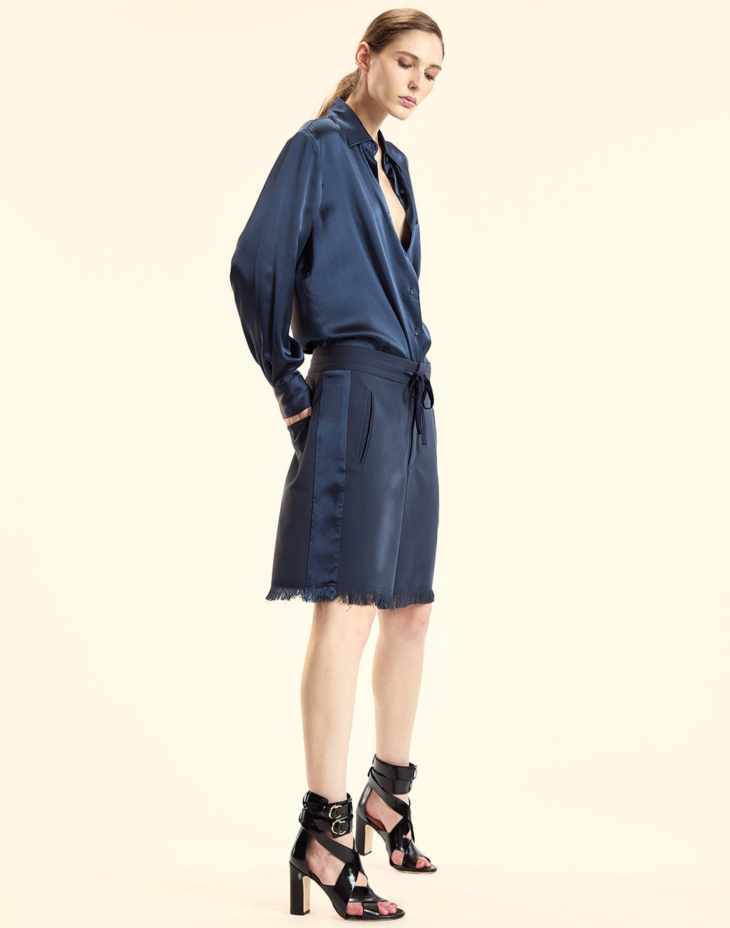 Cynthia Rowley The Tux Short Shorts - Navy