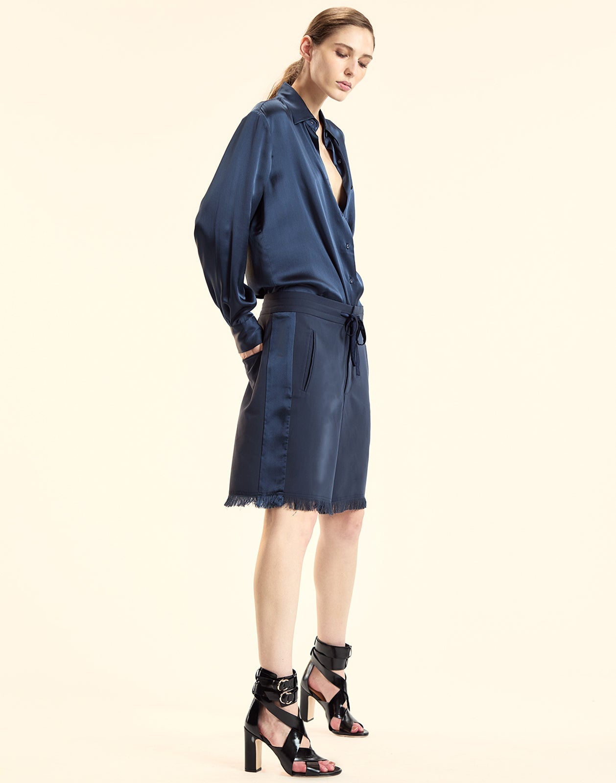 Cynthia Rowley The Tux Short Shorts - Navy