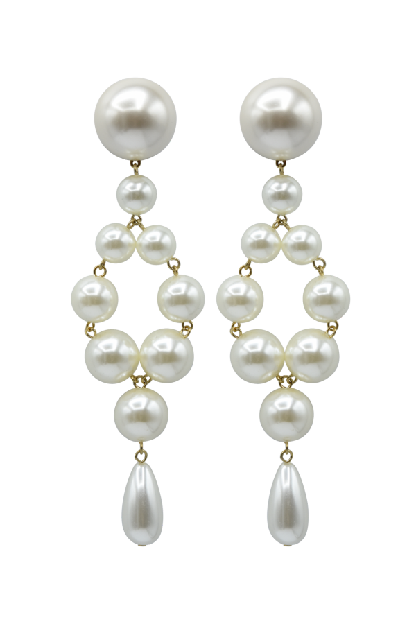 Francine Bramli Theonie 74 Earrings - Pearly Ivory