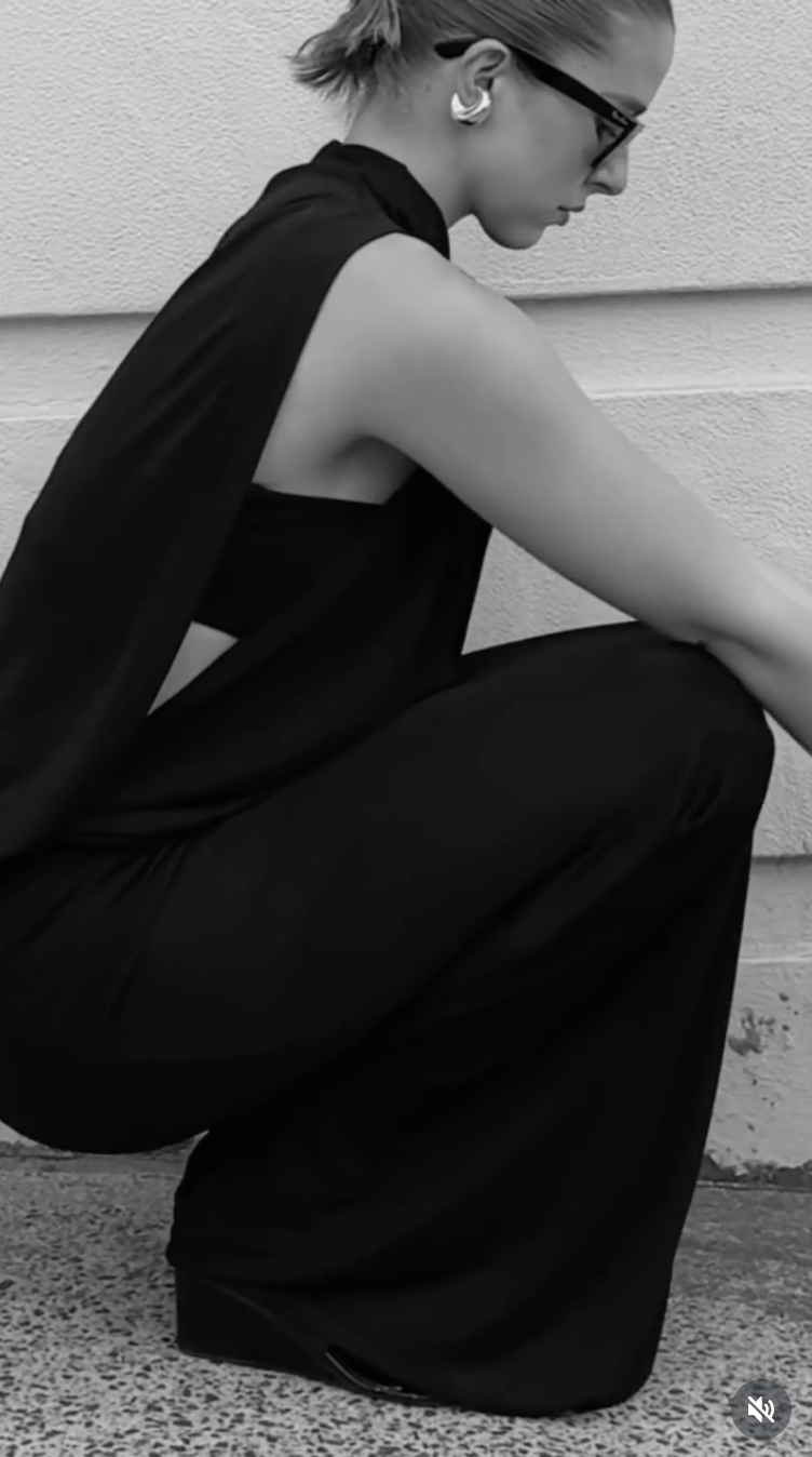 Third Form Fall Away Floor Length Dress - Onyx