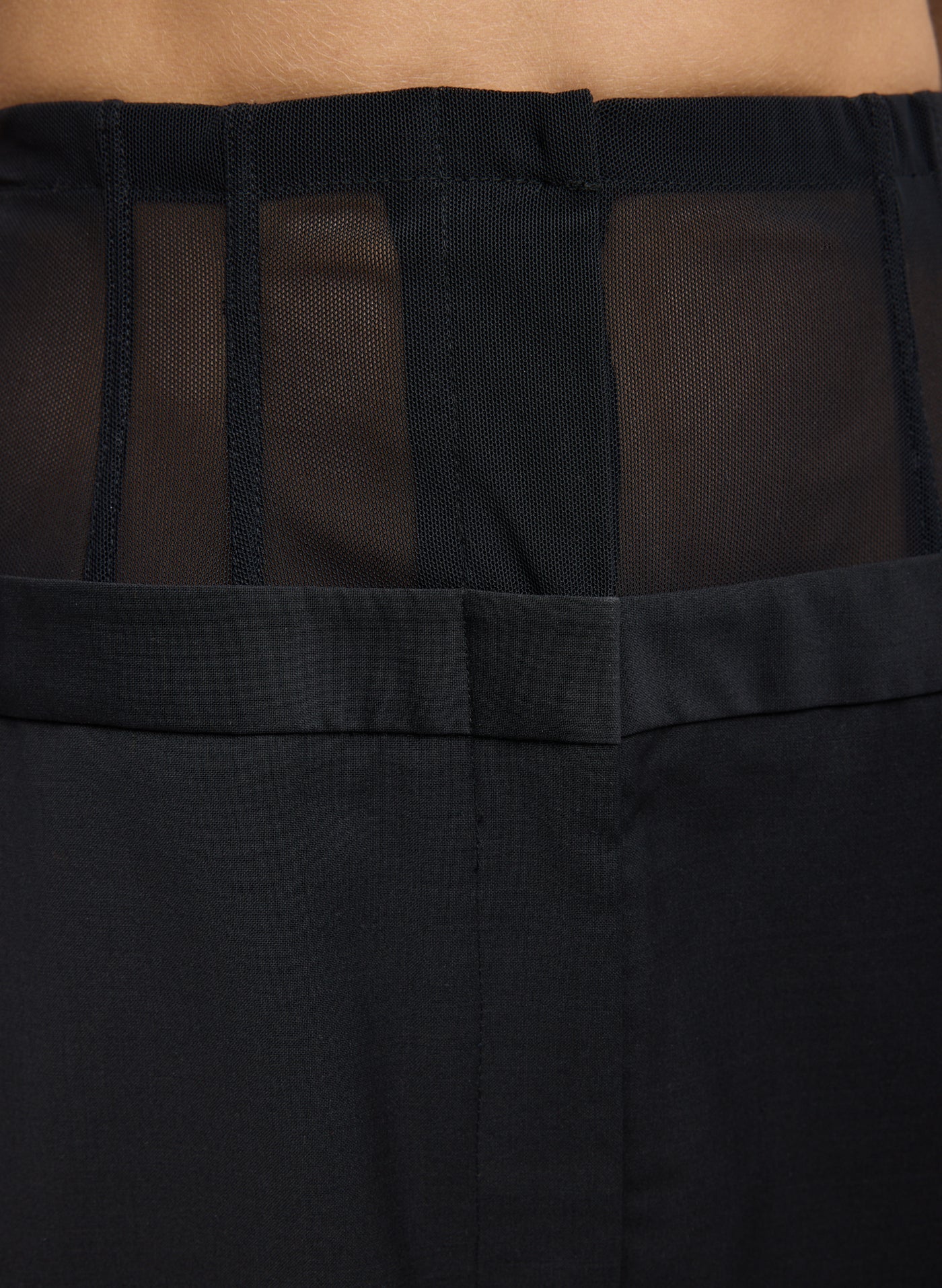 Tibi Recycled Tropical Wool Corset Maxi Trouser Skirt