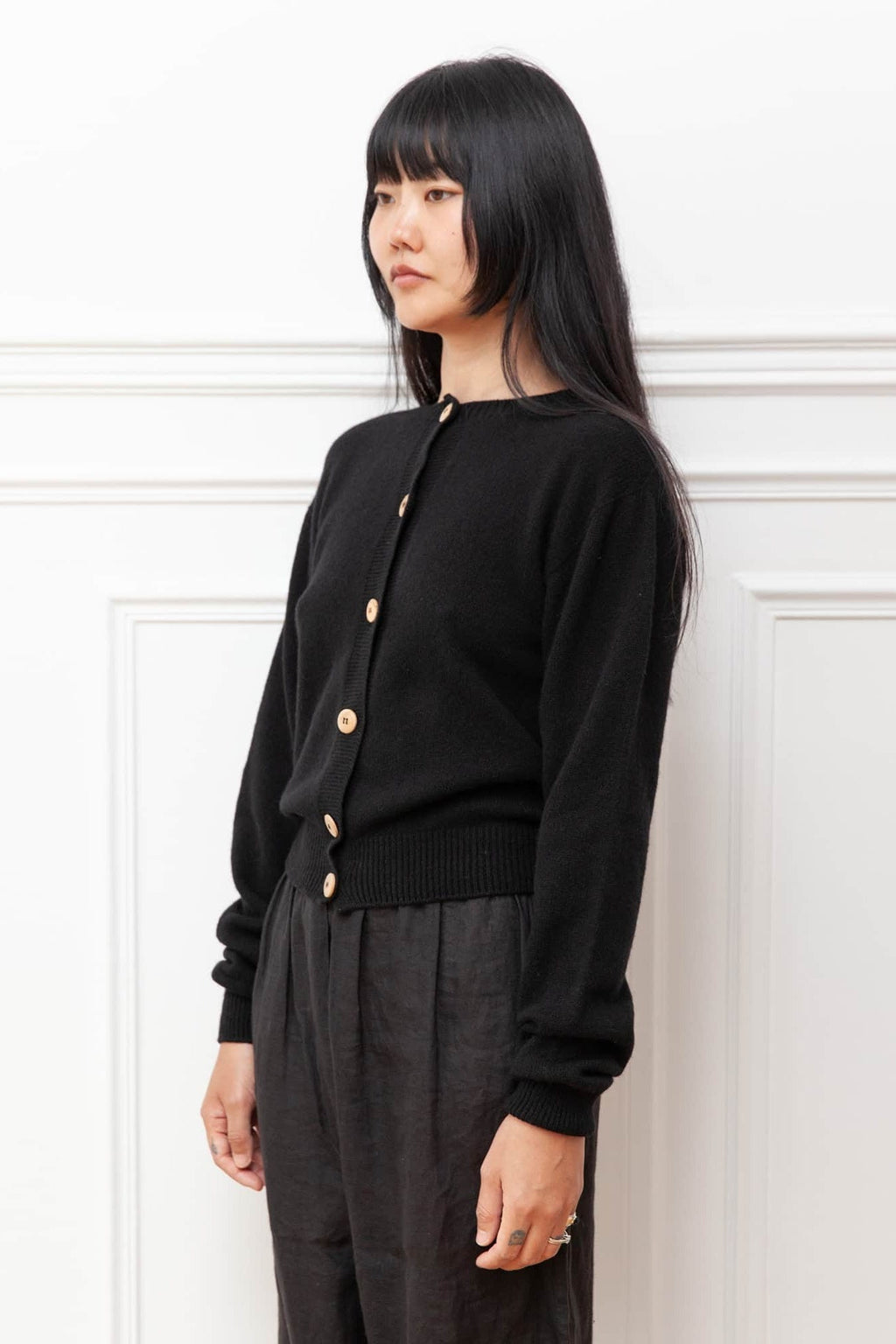 Baserange Tier Cardigan - Black