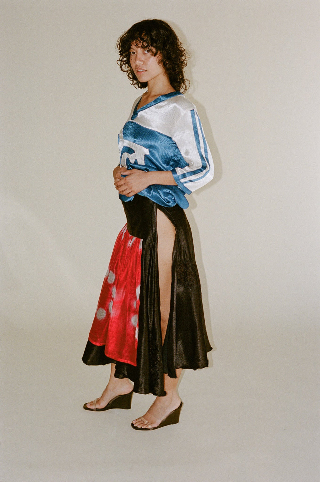 TIGRA TIGRA Panel Skirt - Black/Red