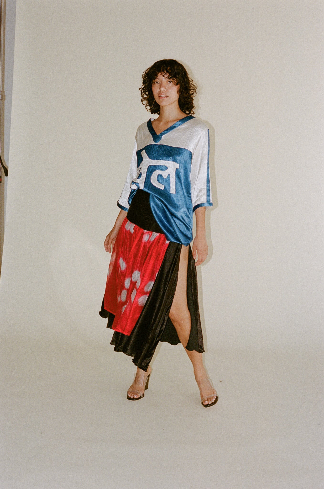 TIGRA TIGRA Panel Skirt - Black/Red