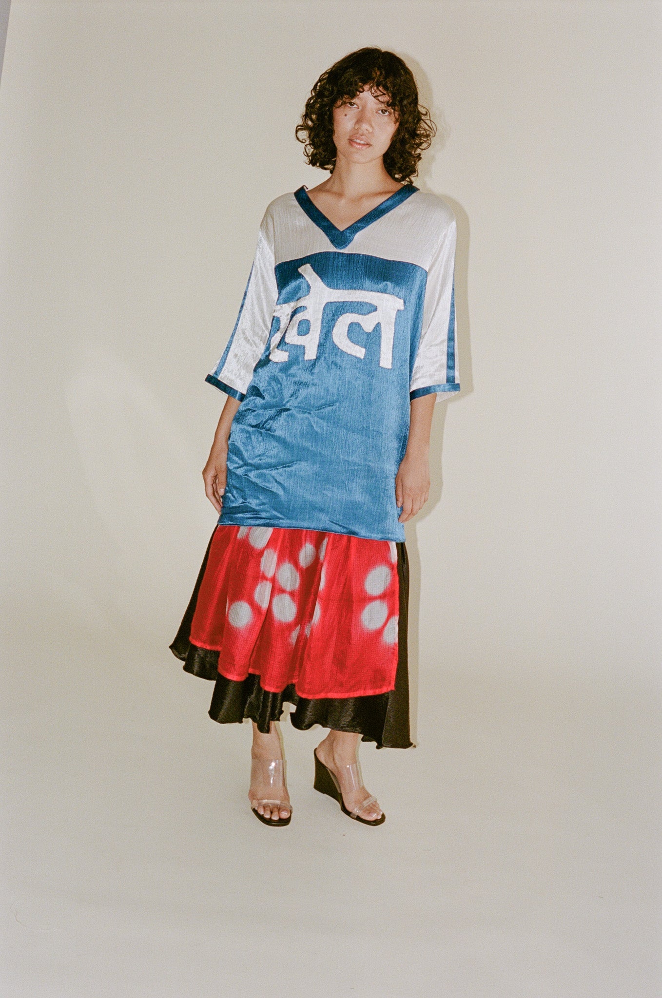 TIGRA TIGRA Panel Skirt - Black/Red