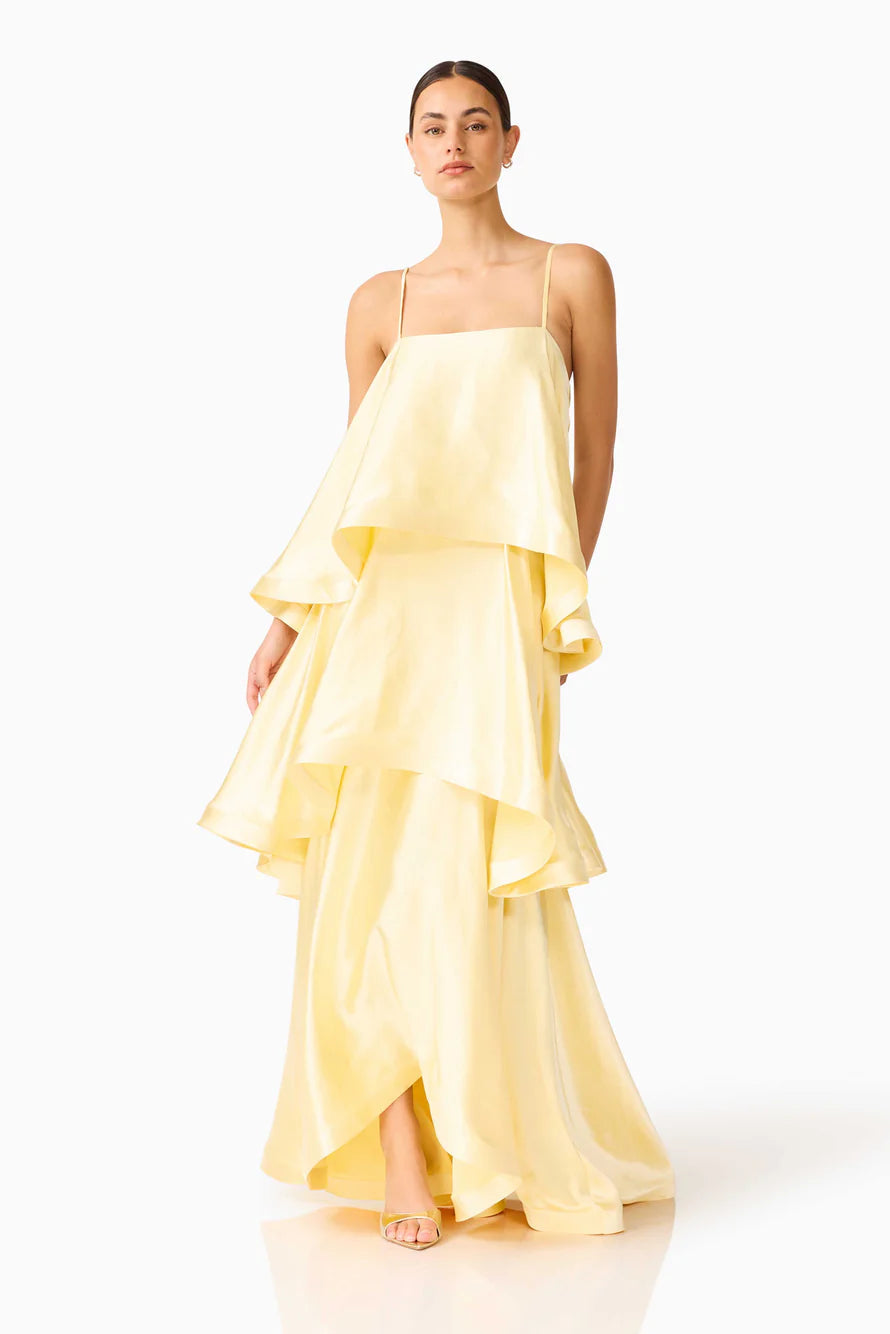 LADYBIRD Tilly Tiered Maxi Dress - Butter Yellow