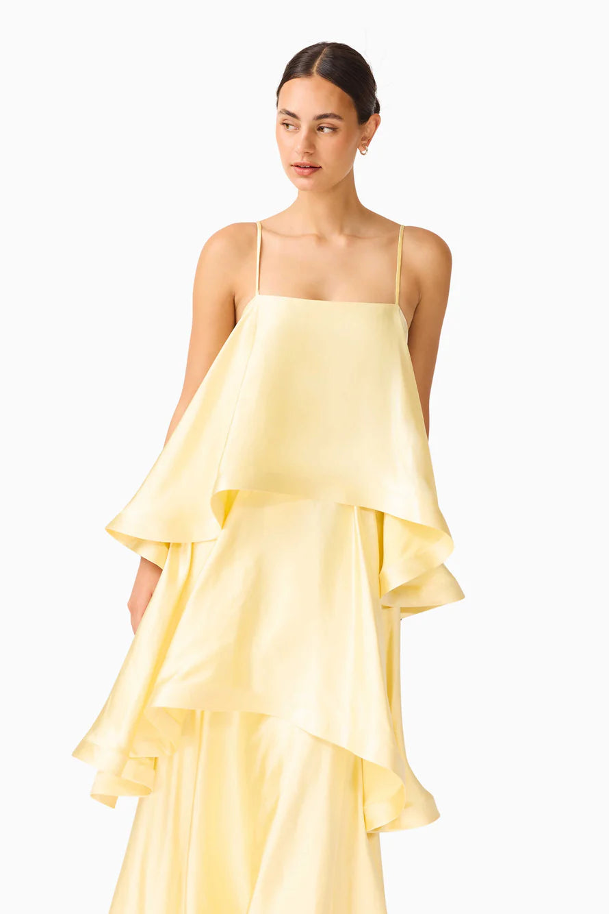 LADYBIRD Tilly Tiered Maxi Dress - Butter Yellow