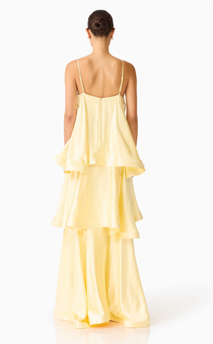 LADYBIRD Tilly Tiered Maxi Dress - Butter Yellow