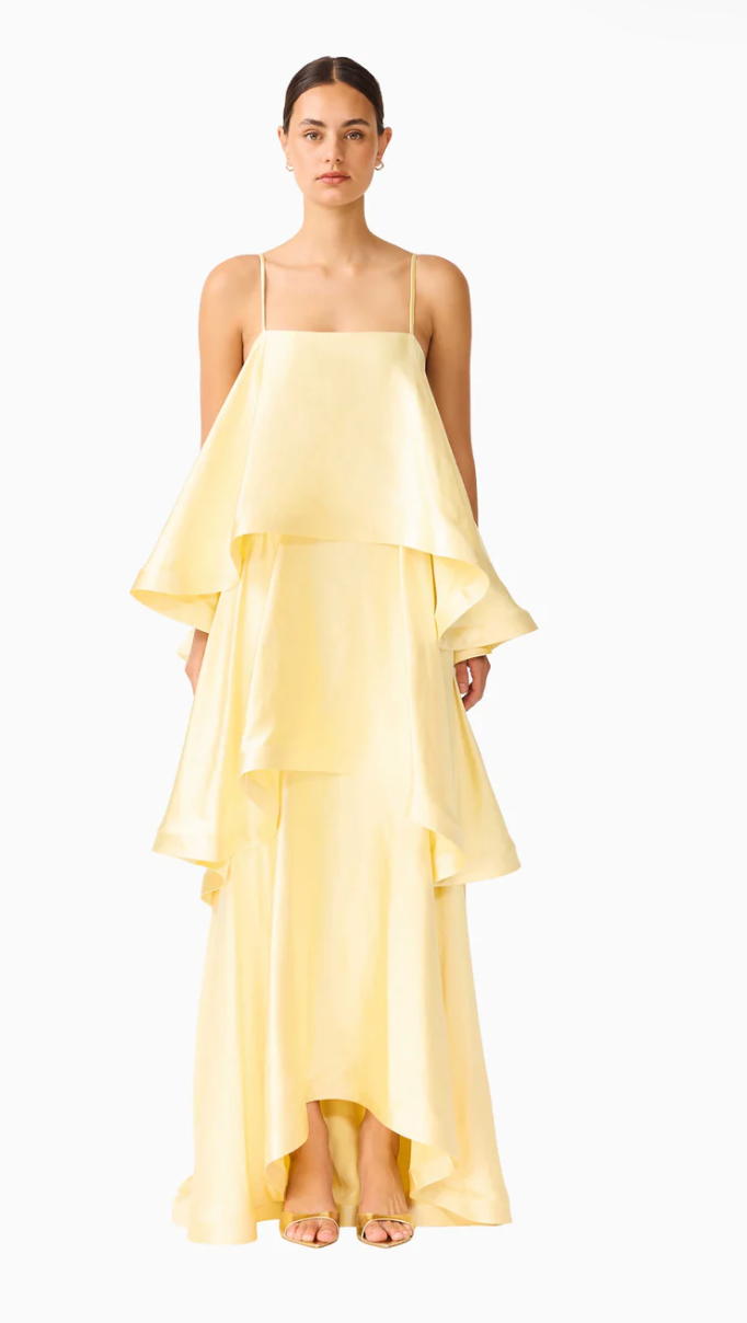 LADYBIRD Tilly Tiered Maxi Dress - Butter Yellow