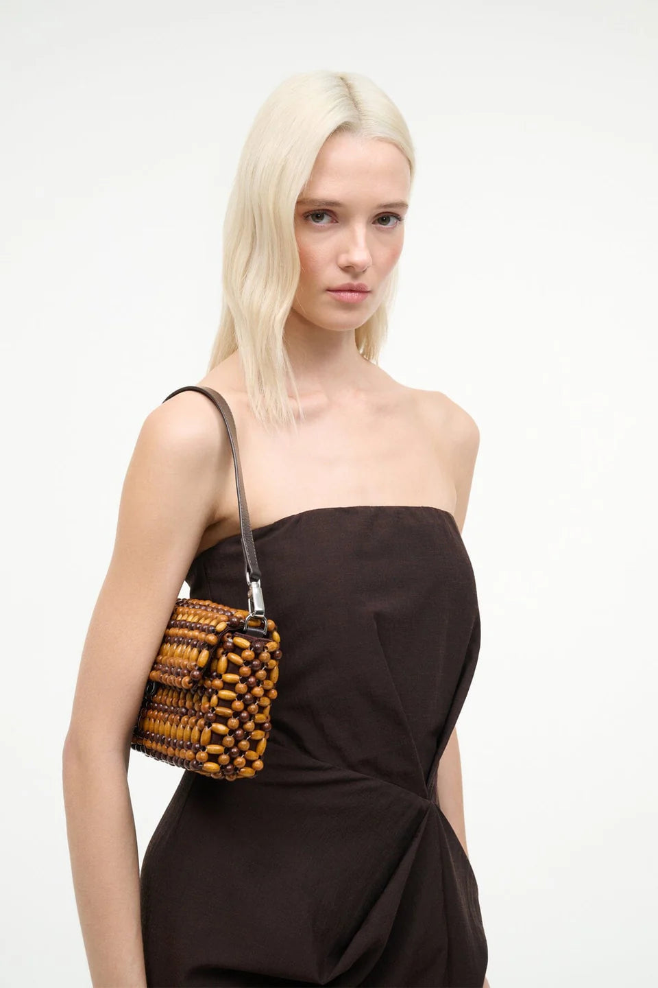 Staud Timmy Shoulder Bag - Wooden Beads