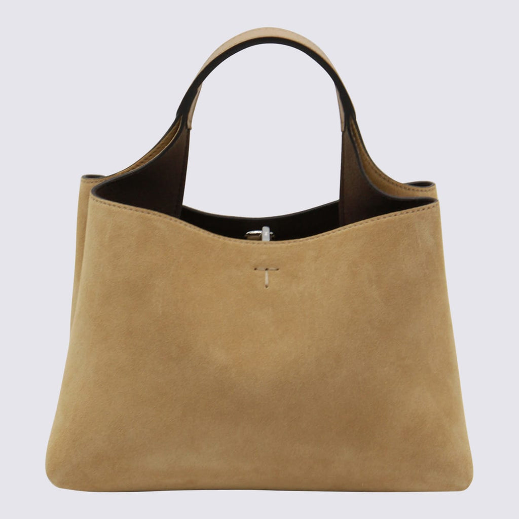 Tod's Beige Suede Top Handle Bag