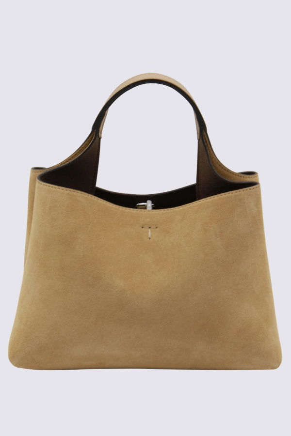 Tod's Beige Suede Top Handle Bag