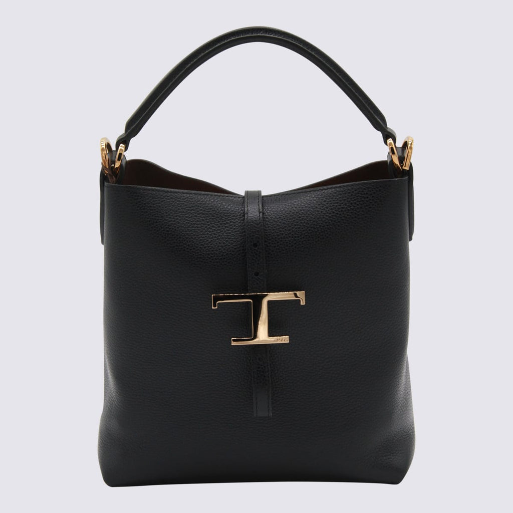 Tod's Black Leather Top Handle Bag - Black