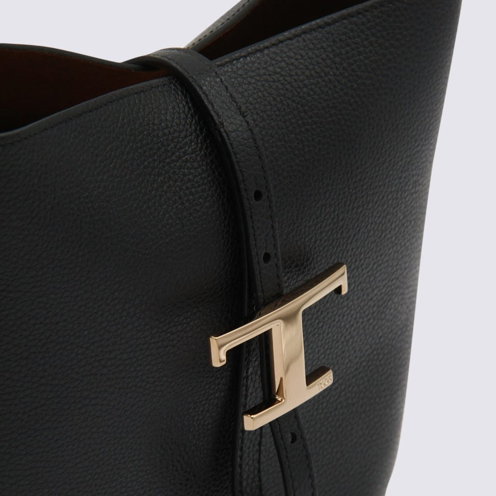 Tod's Black Leather Top Handle Bag - Black
