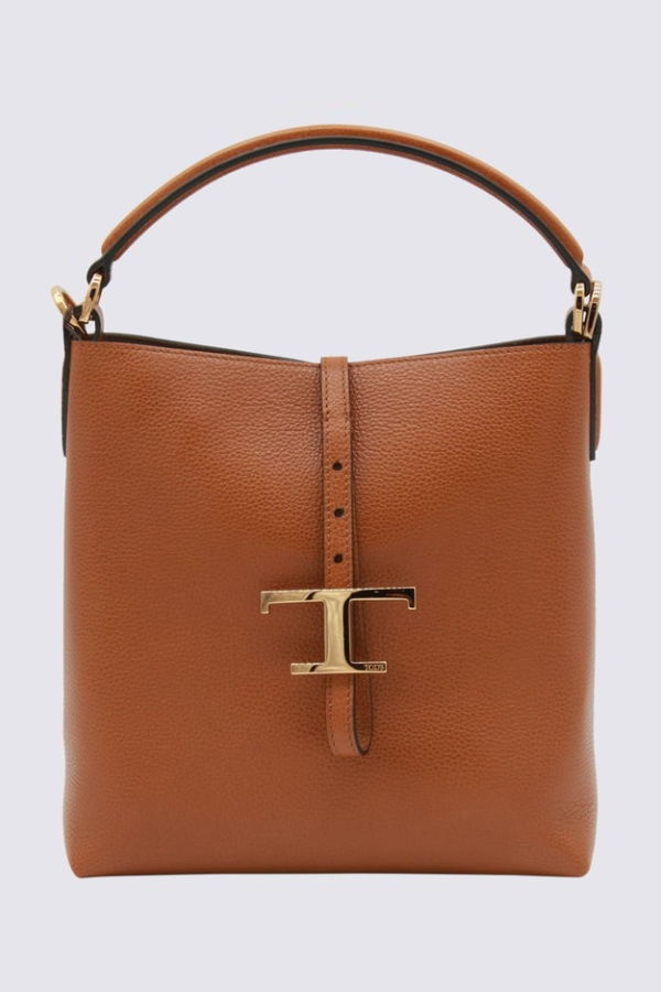 Tod's Brown Leather Top Handle Bag - Brown