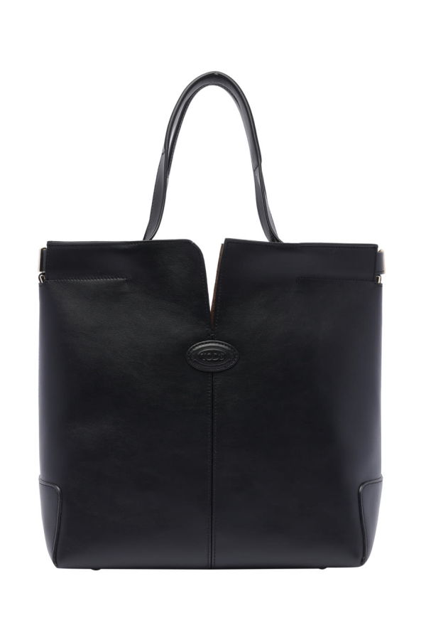 Tod's Di Folio Shopping Bag Tote - Black
