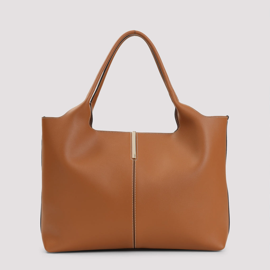 Tod's Ebr Shopping Tote Bag - Kenia Cacao