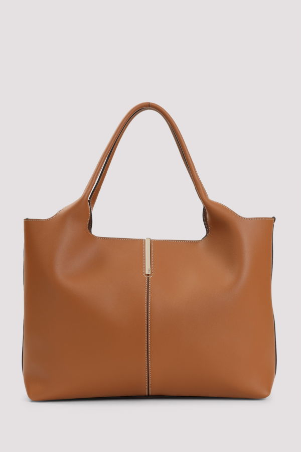 Tod's Ebr Shopping Tote Bag - Kenia Cacao