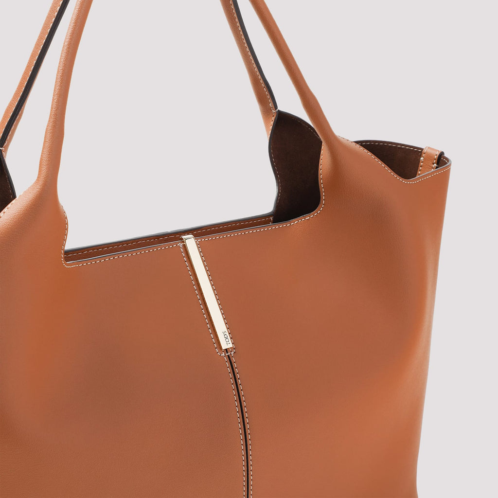 Tod's Ebr Shopping Tote Bag - Kenia Cacao